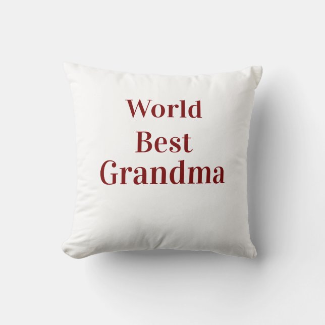 Coussin Meilleure grand-mère du monde grands-parents grand (Recto)