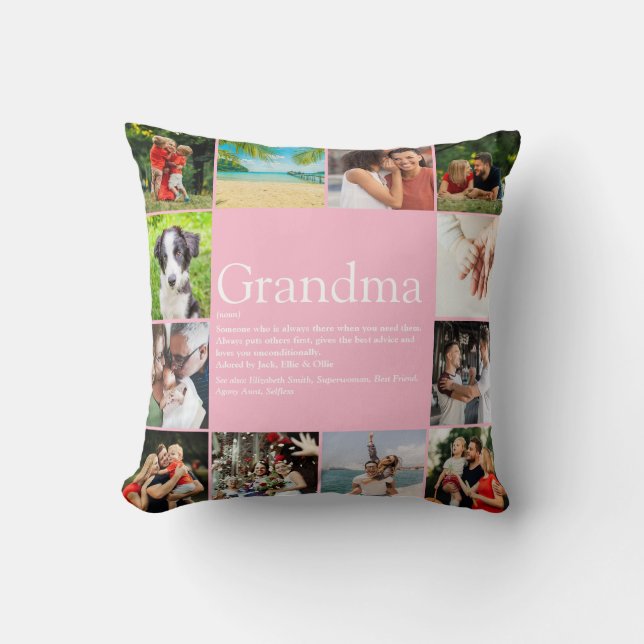 Coussin Meilleure grand-mère, Granny Definition 12 Photo C (Recto)