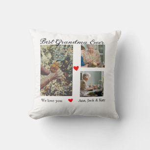 Coussin Meilleure grand-mère jamais photo collage nous vou