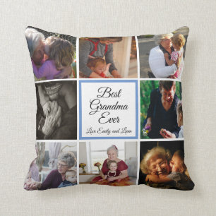 Coussin Meilleure grand-mère jamais photo collage texte p