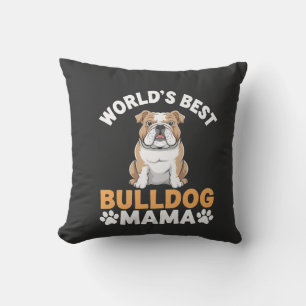 Coussin Meilleure Maman Bouledogue du Monde