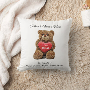 Coussin Meilleure maman Certifiée par ses enfants personna
