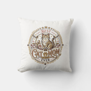 Coussin Meilleure Maman de Chat Jamais Maman de Chat Papa 