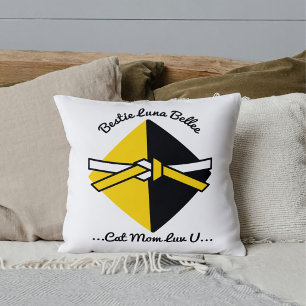 Coussin Meilleure Maman de Chat Personnalisée Citation Dou