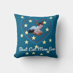 Coussin Meilleure Maman de Chat Personnaliser Photo Humour
