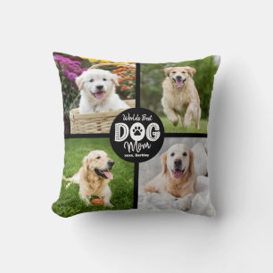 Coussin Meilleure Maman de Chien au Monde Personnalisé 4 P