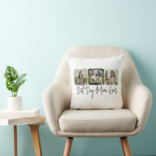 Coussin Meilleure maman de chien jamais - Collage personna