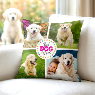 Coussin Meilleure maman de chien personnalisé 4 photos emp