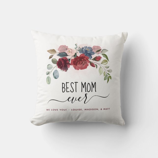 Coussin Meilleure Maman de Tous les Temps Fête des Mères F (Recto)