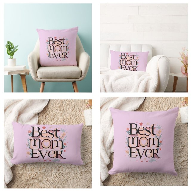 Coussin Meilleure Maman du Monde (best mom ever Throw Pillow)