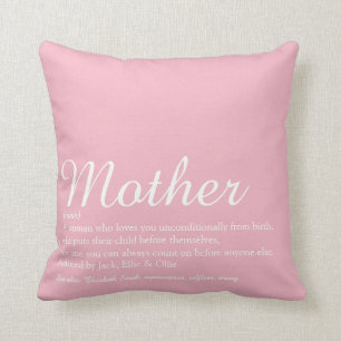 Coussin Meilleure Maman du Monde, Maman, Définition de Mèr