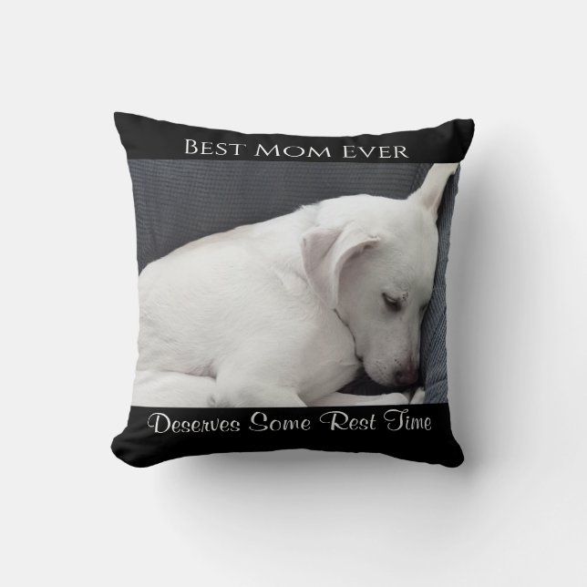 Coussin Meilleure Maman du Monde Mérite un peu de Temps de (Recto)
