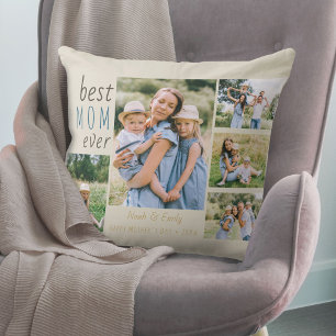 Coussin Meilleure Maman Ever 5 Photo Collage de pierre per