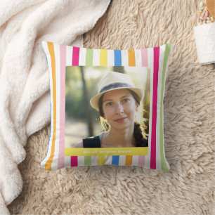 Coussin Meilleure maman fête des mères moderne photo color