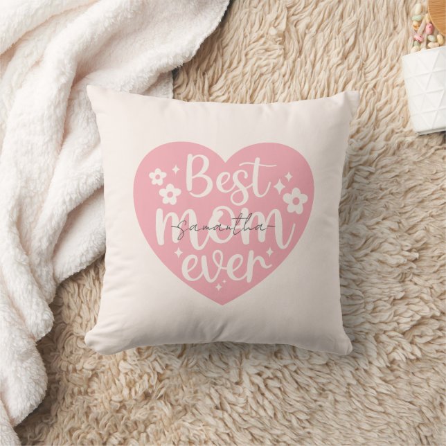 Coussin Meilleure maman jamais - Coeur (Couverture)