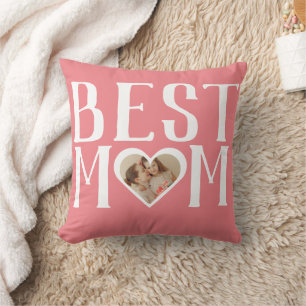 Coussin Meilleure maman jamais Cute 1 Photo Joyeuse Fête