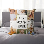 Coussin Meilleure maman jamais - Fête des mères Collage ph<br><div class="desc">Célébrez votre mère avec le "Meilleure maman jamais" Mère's Day Photo Collage Jeter l'oreiller. Ce coussin personnalisé présente un collage magnifiquement arrangé de photos chères, capturant des moments et des souvenirs spéciaux. Le message chaleureux "Best Mom Ever" ajoute une touche d'amour. Fabriqué en tissu de haute qualité, doux et durable,...</div>