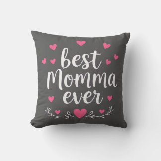 Coussin meilleure maman jamais gris
