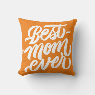Coussin Meilleure maman jamais manuscrite Typographie de s