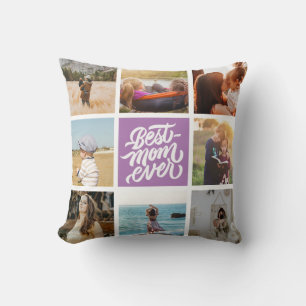 Coussin Meilleure Maman Jamais Personnalisé Photo Collage