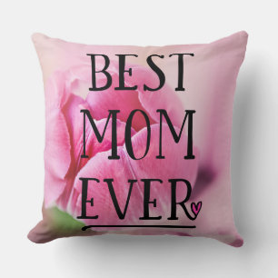 Coussin Meilleure maman jamais rose Tulip