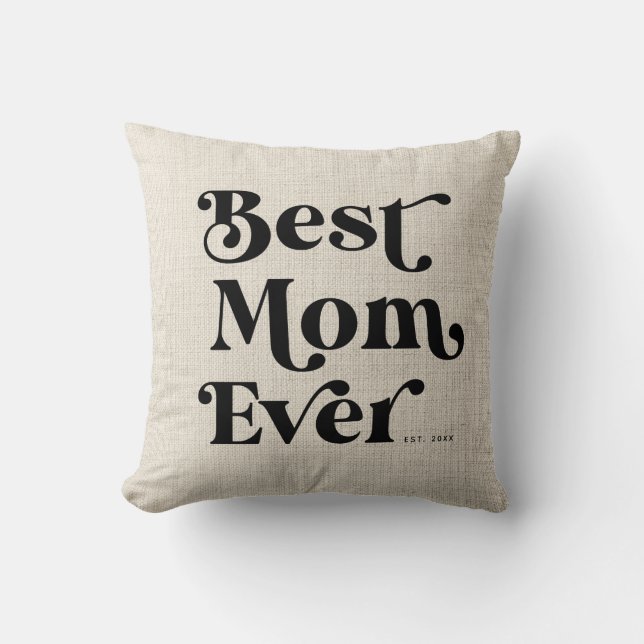 Coussin Meilleure maman jamais une typographie russe moder (Recto)