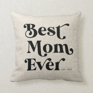Coussin Meilleure maman jamais une typographie russe moder