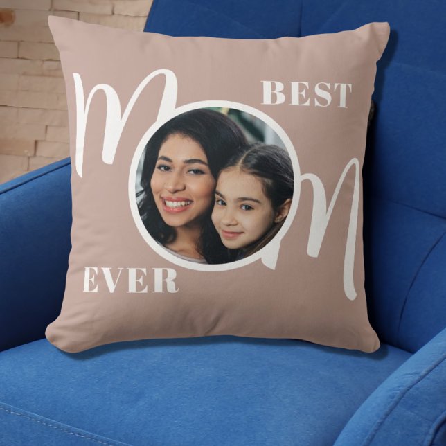 Coussin Meilleure Maman Photo  (Créateur téléchargé)