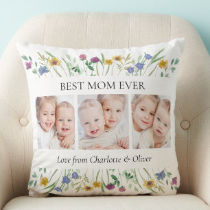 Coussin Meilleure Maman Pour Toujours 3 Photos Floral Fête