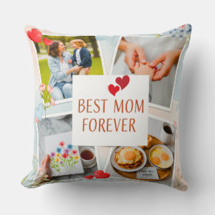Coussin Meilleure maman pour toujours - Cadeau de coeur po
