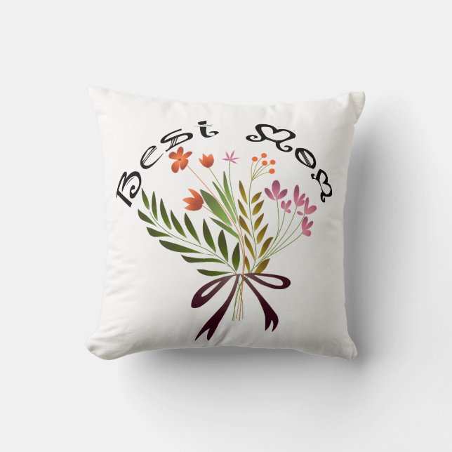 Coussin Meilleure maman T-shirt (Recto)