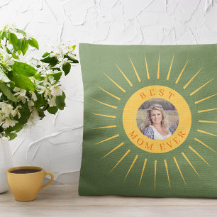 Coussin Meilleure maman Toujours photo personnalisée Fête