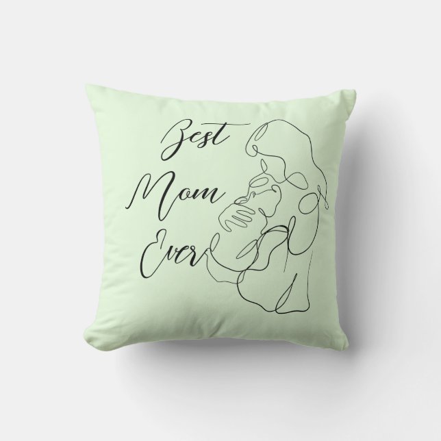 Coussin Meilleure maman toujours tendance une ligne bébé m (Recto)
