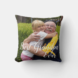 Coussin Meilleure photo de Fête des pères jamais grand-pèr