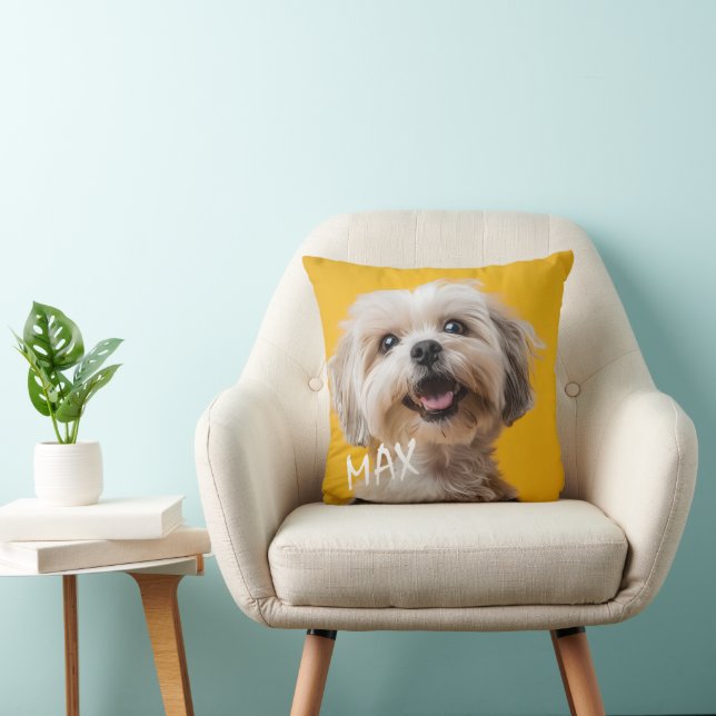 Coussin Meilleure photo de maman de chien (Chaise)