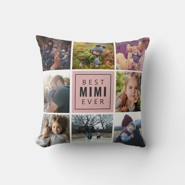 Coussin Meilleure photo Mimi jamais (Recto)