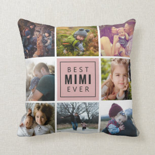 Coussin Meilleure photo Mimi jamais