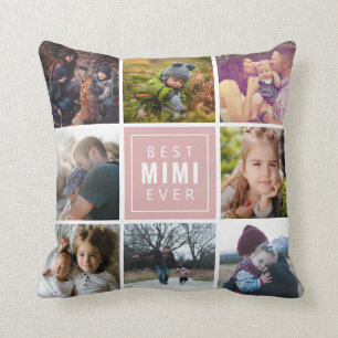Coussin Meilleure photo Mimi jamais