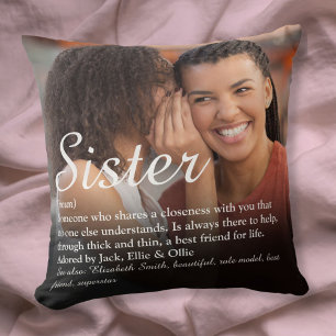 Coussin Meilleure sœur de tous les temps Définition Écritu