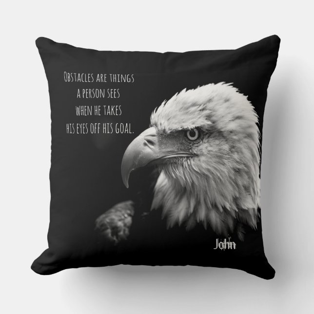 Coussin Meilleure soumission Eagle Eyes Nom personnalisé (Recto)