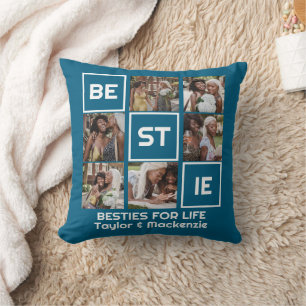 Coussin Meilleures amies 7 Photos et Texte personnalisé