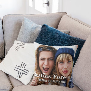 Coussin Meilleures amies pour toujours, BFF 2 Photo person