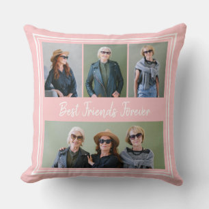 Coussin Meilleures Amies pour Toujours Photo Personnalisée