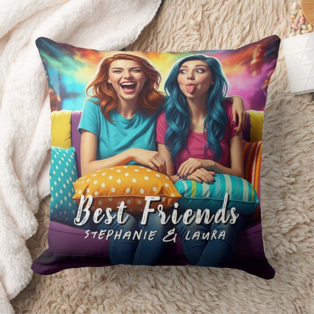 Coussin Meilleures Amies Sœurs Drôles (Couverture)