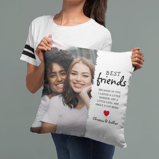 Coussin Meilleures photos et devis tendance pour les amis  (Créateur téléchargé)
