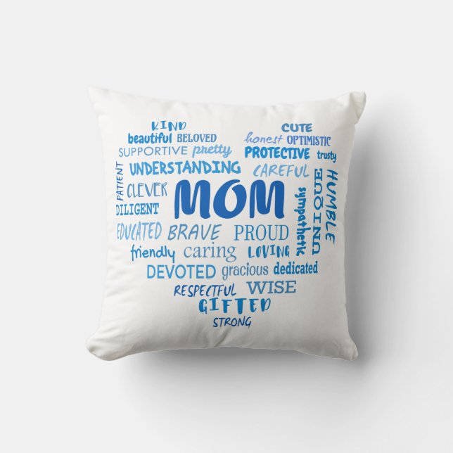 Coussin Meilleures qualités de mère et caractéristiques de (Recto)