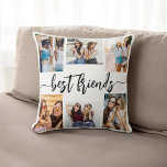 Coussin Meilleurs amis 6 Photo Collage de conservation<br><div class="desc">Célébrez l'amitié avec Best Friends 6 Photo Collage Keepsaké Jetez l'oreiller. Ce coussin personnalisé présente un collage joliment arrangé de six photos chères, capturant des moments inoubliables avec vos meilleurs amis. Conçu avec des matériaux de qualité, il ajoute une touche de design et de sentimentalité à tout espace, parfait pour...</div>