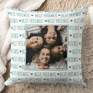 Coussin Meilleurs Amis Amitié Turquoise tendance Photo