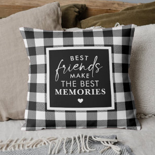 Coussin Meilleurs amis Calligraphie moderne de script Phot