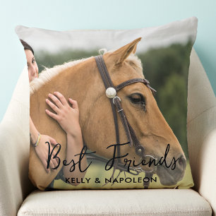 Coussin Meilleurs amis Custom Equestria Photo Horse
